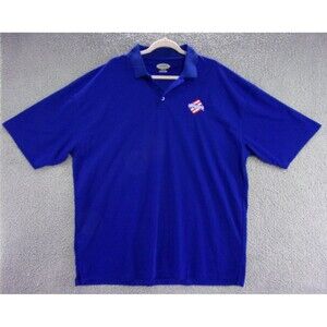 Stripes Polo Shirt Mens 4XL Blue Short Sleeve Embroidered Short Sleeve Employee